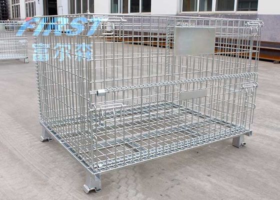 kwaliteit  Stackable Steel Q235 50*50mm Wire Mesh Box Pallet fabriek