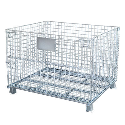 kwaliteit  Medium Duty 1000KG Capacity 50x50 Folding Wire Mesh Container fabriek