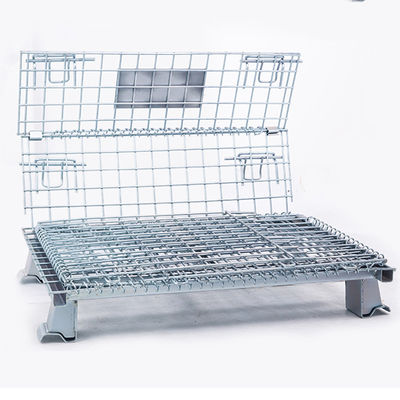 kwaliteit  Collapsible Workshop 6.0mm Wire Q235 Steel Pallet Cages fabriek