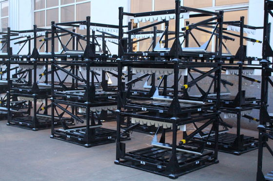 De zwarte Pallet van het het Buisstaalvervoer van de 4 Manieringang Vierkante
