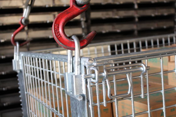 Logistiek Zink Met een laag bedekte 1000kg 50*100mm Draad Mesh Box Pallet