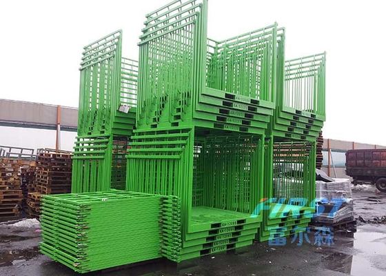 Het groene Poeder bedekte 1.5M Depth 60“ met een laag Stapelbare Staalpallets