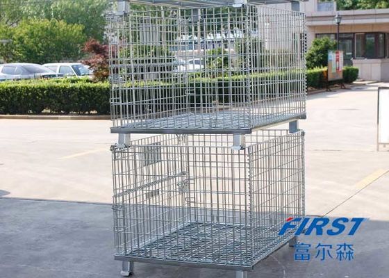 Stapelbaar Staal Q235 50*50mm Draad Mesh Box Pallet