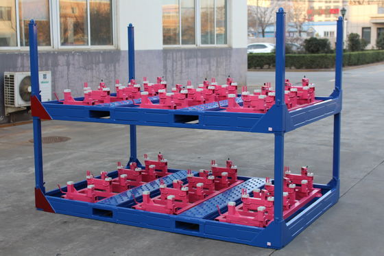 2000KGS Pallets van het 4 Lagen de Afneembare Stapelbare Staal