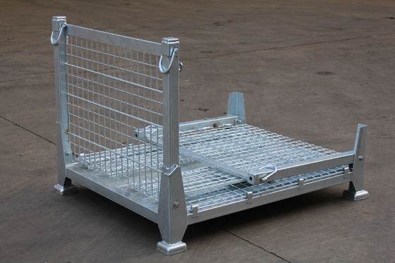 Opvouwbare Elektrozink Geplateerde 50x50 Mesh Metal Storage Cage