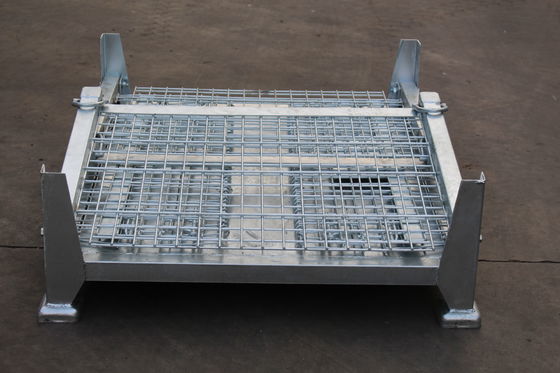 Opvouwbare Elektrozink Geplateerde 50x50 Mesh Metal Storage Cage