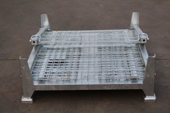 Opvouwbare Elektrozink Geplateerde 50x50 Mesh Metal Storage Cage