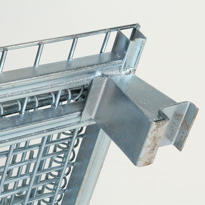 Zink Geplateerd Pakhuisstaal Q235 die Draad Mesh Container vouwt