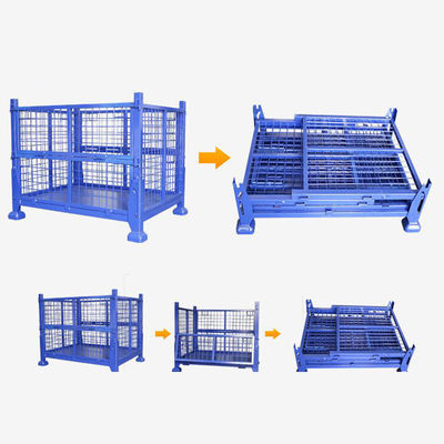 1500KG capaciteit die Stapelbare 6.0mm Draad Mesh Cage vouwen