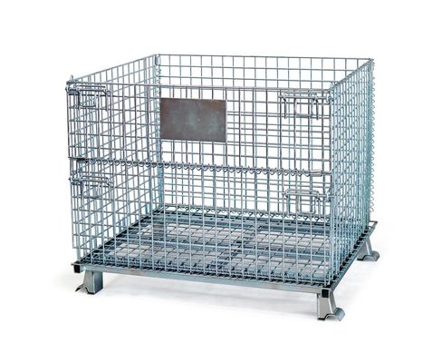 Ce RAL die Poeder Met een laag bedekte 1000KG Draad Mesh Container vouwt